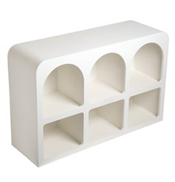Riiul Soleya 6, valge, H71,5x110x35cm