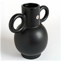 Vase Olm, black, H22.5x21x14.5cm