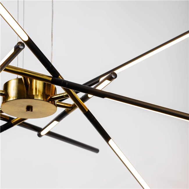 Pendant lamp Modling 2A,black, H86-155x98x98cm, LED 42W, 3000K, 2310lm