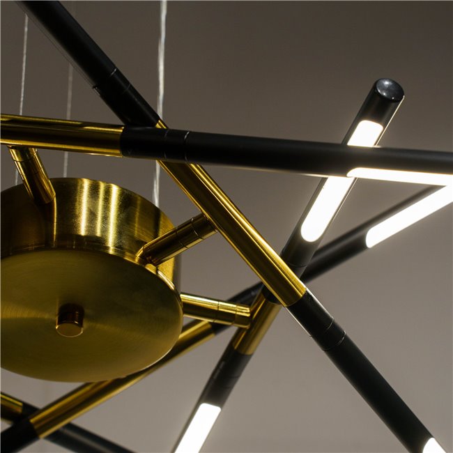 Pendant lamp Modling 2A,black, H86-155x98x98cm, LED 42W, 3000K, 2310lm