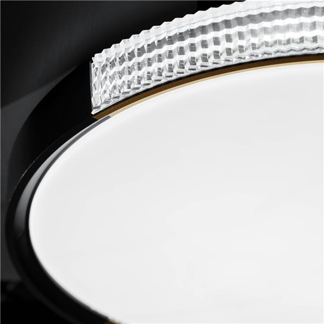 Потолочный светильник Mondeo, черный/золотой цвет, H6.5cm, D40cm, LED 36W, 3000-6000K, 1980lm