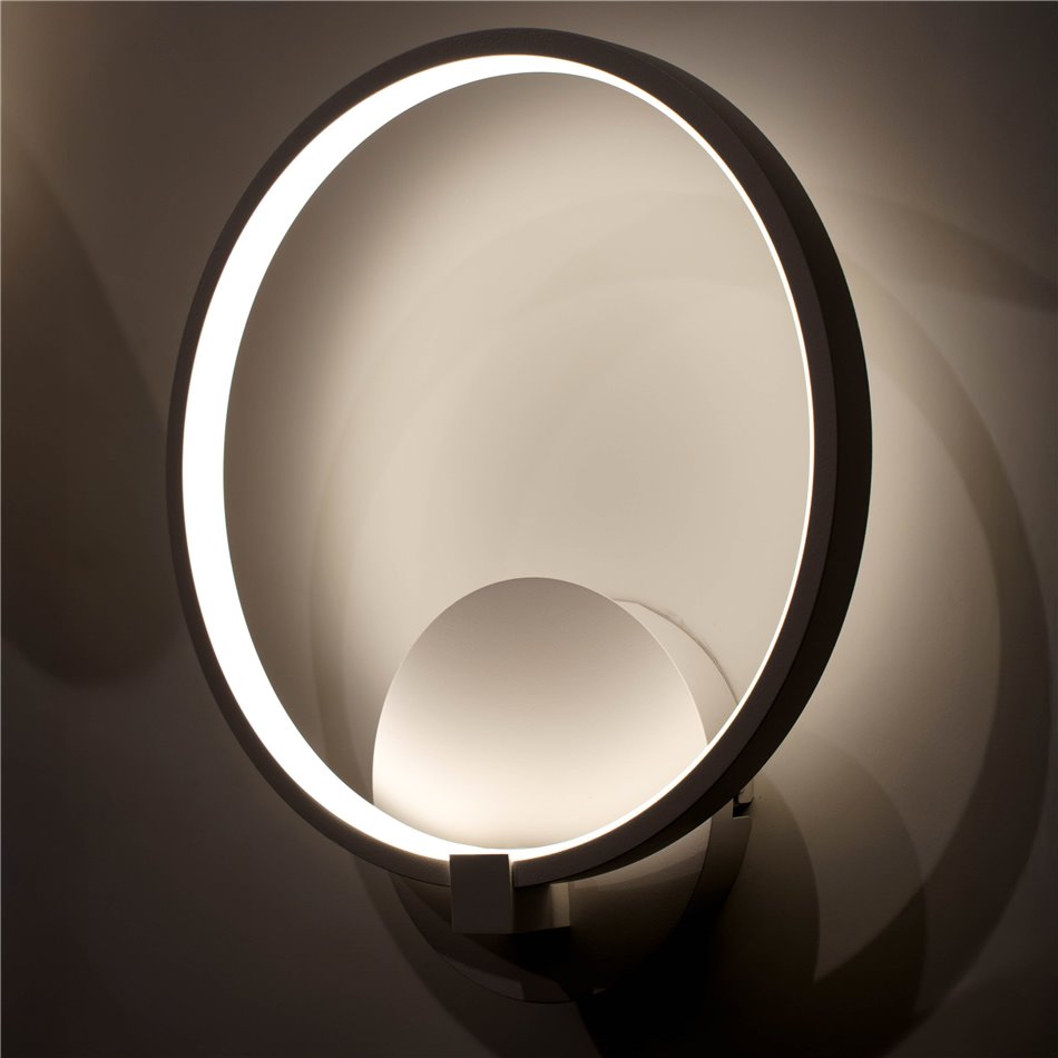 Wall  lamp Mo 1WH,  white, H33x28x7cm, LED 12W, 3000K, 660lm