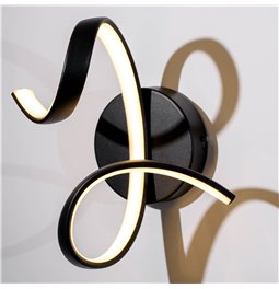 Wall lamp Moden BK, black, H24x23x18.5cm, LED 10W, 3000K, 550lm