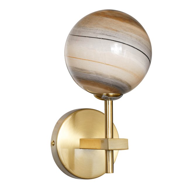 Wall lamp Rossi, beige/blue/brass, H20x10x16cm G9LED 5W(MAX)