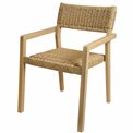 Armchair TEMEIRA, acacia, H82x61x57cm, seat height 46.5cm