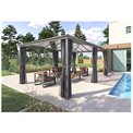 Gazebo LABELIZE XL 6x3.6m, graphite/grey color, aluminium/polycarbonate, H270x600x360cm