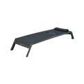 Lounger ALLURE, grey, aluminium/textilene, H75x232x96cm