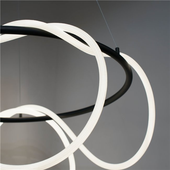 Потолочный светильник Modena 26, черный, H60-145cm, D80, LED 42W, 3000K, 2310lm