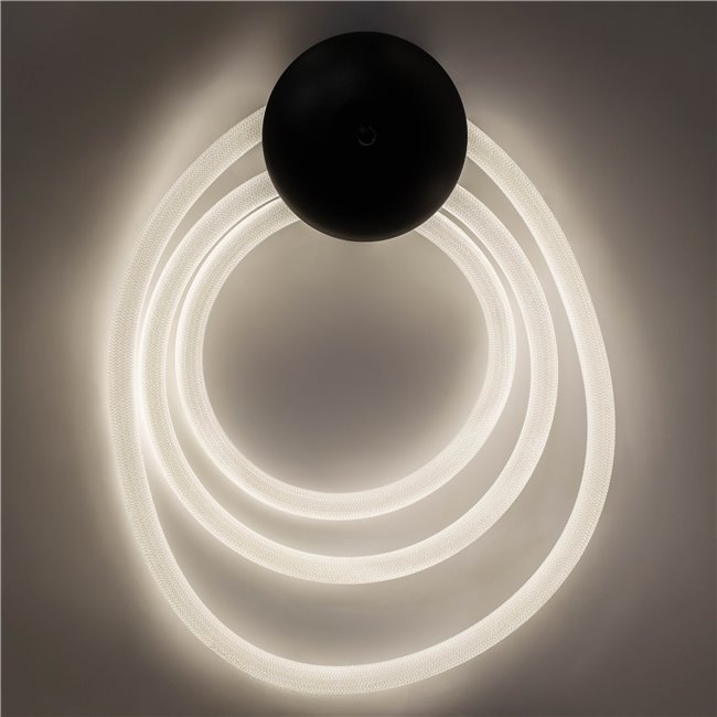 Wall lamp Modena BK round, black, H45x31x11, LED 20W, 3000K, 1100lm