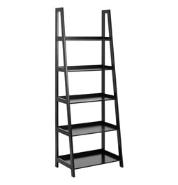 Bookcase Wally, MDF, black, H180x63x40cm