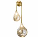Wall lamp Rosera Cognac 2, brass, H66x27x23cm, G9x2 35W(MAX)