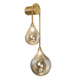 Wall lamp Rosera Cognac 2, brass, H66x27x23cm, G9x2 35W(MAX)