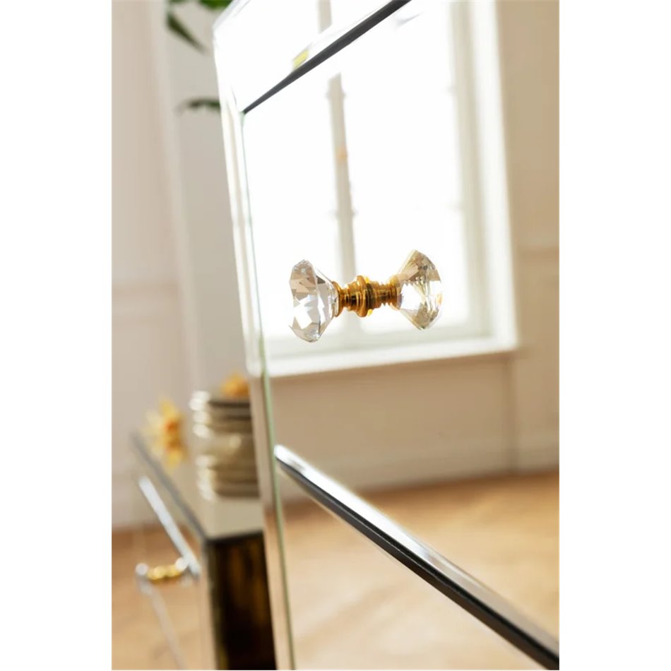 Cabinet Luxury Champagne, 5 drawers, spoguļvirsma, H110x49x41cm