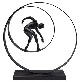 Декоративная фигурка Artist Circle, черный, H45x42x12cm