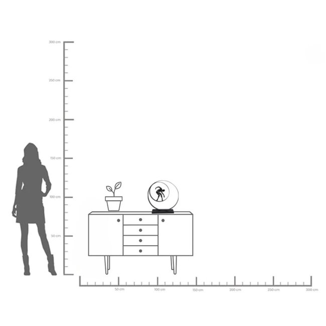 Декоративная фигурка Artist Circle, черный, H45x42x12cm