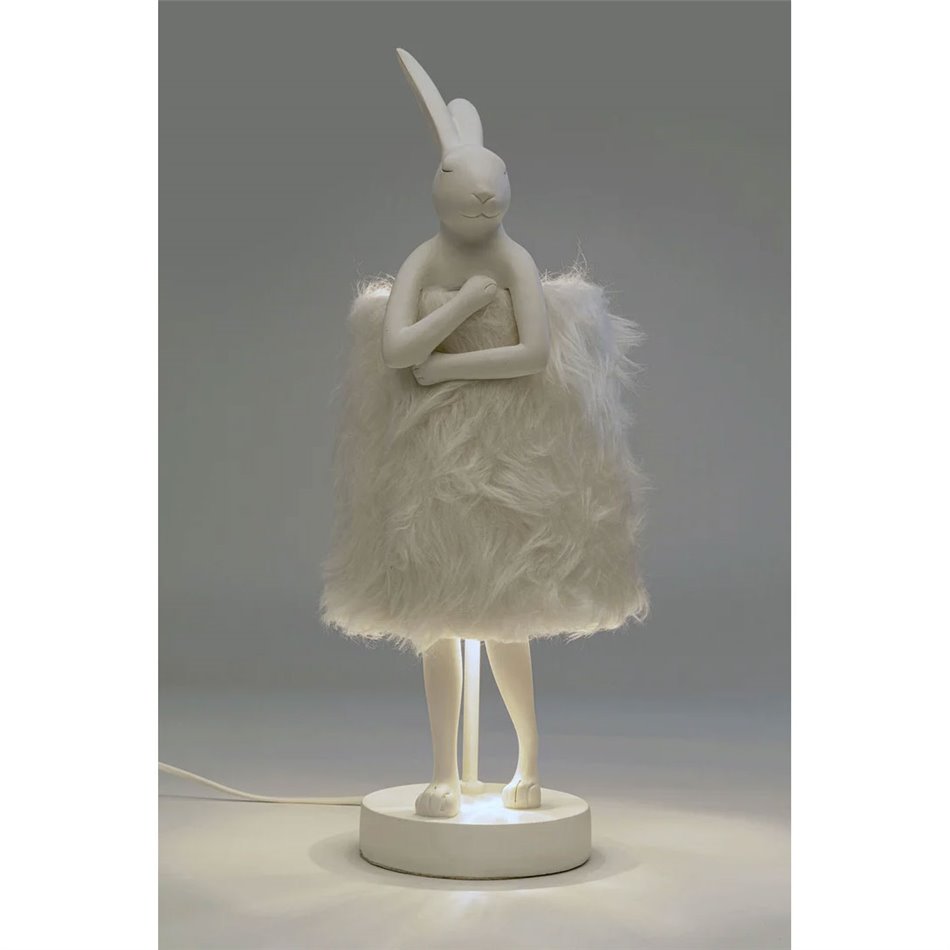 Laualamp Animal Rabbit Fur, valge, H50x20x18cm, E14, 5W(MAX)