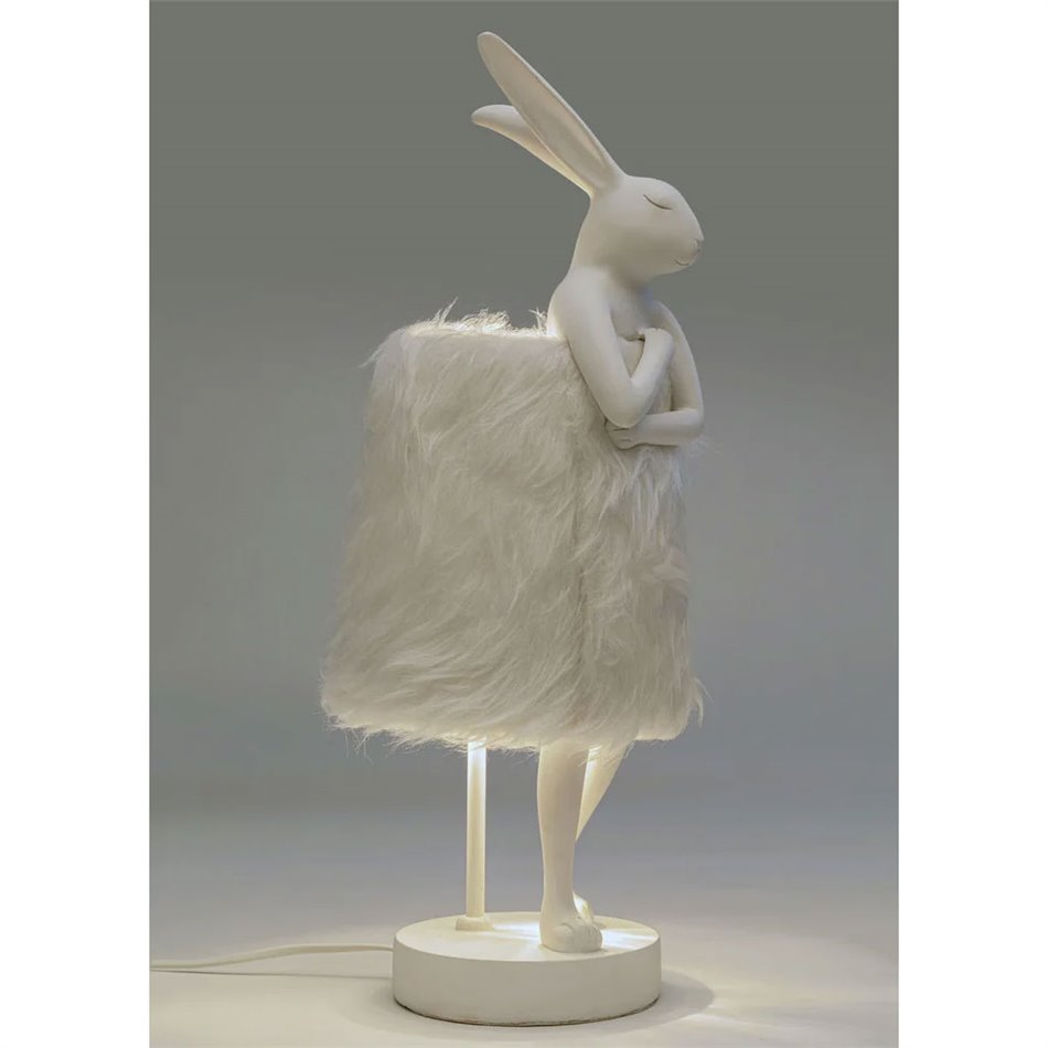 Laualamp Animal Rabbit Fur, valge, H50x20x18cm, E14, 5W(MAX)