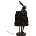 Laualamp Animal Rabbit Fur, must, H50x20x18cm, E14, 5W 