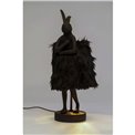 Laualamp Animal Rabbit Fur, must, H50x20x18cm, E14, 5W 
