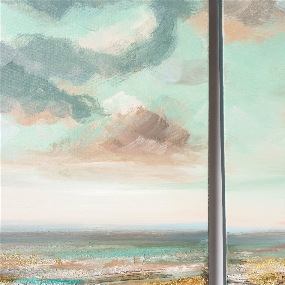 Lõuendimaal Landscape wiht blue sky, komplekt 3 tk., 144x72cm