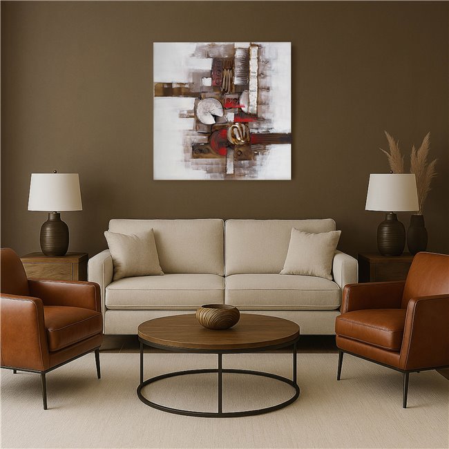 Canva Modern world, 100x100cm