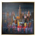 Canva New York abstract, 100x100cm