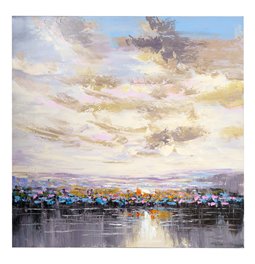 Canva Reflecting horizon, 100x100cm