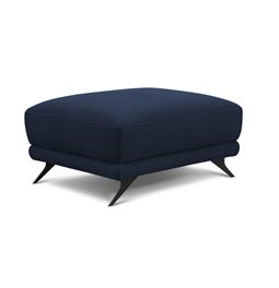 Pouf Elmego Lukso 40, velvet, dark blue, H42x68x82cm