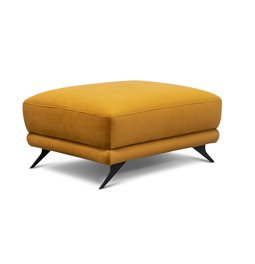 Pouf Elmego Loco 45, velvet, yellow, H42x68x82cm