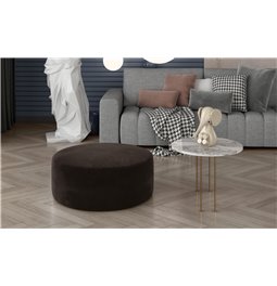 Pouf Elbero Monolith 29, velvet, dark brown, H42x70x70cm