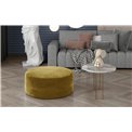 Pouf Elbero Monolith 48, velvet, yellow, H42x70x70cm