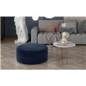 Pouf Elbero Monolith 77, velvet, dark blue, H42x70x70cm