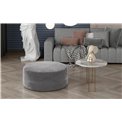 Pouf Elbero Monolith 84, velvet, grey, H42x70x70cm