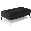 Bench Eltorrenso Mat Velvet 99, black, H45x73x145cm