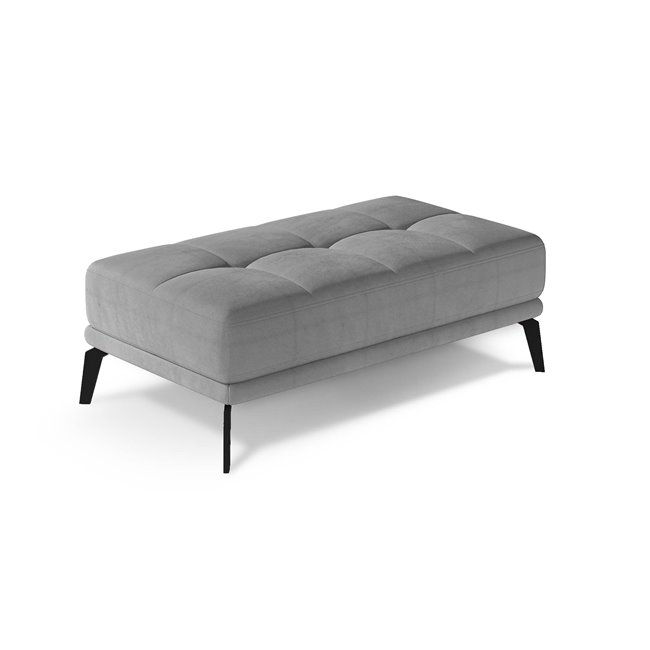 Bench Eltorrenso Monolith 84, velvet, grey, H45x73x145cm