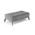 Bench Eltorrenso Monolith 84, velvet, grey, H45x73x145cm
