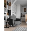 Armchair Elsilva Gojo 5, dark grey, H82x95x93cm