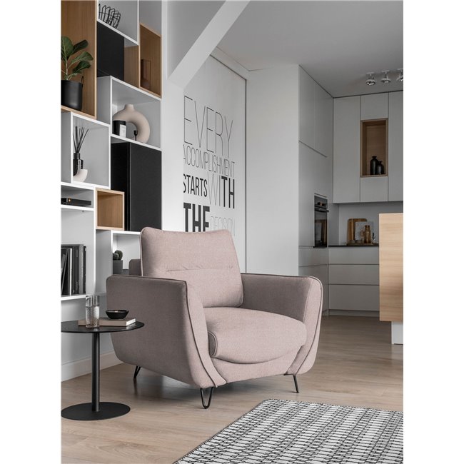 Armchair Elsilva Gojo 101, pink, H82x95x93cm