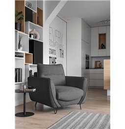 Lamamistool Elsilva, Nube 6, samet, tumehall, H82x95x93cm