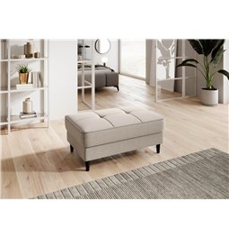 Pouf with storage Elbellis Inari 22, beige, H42x62x97cm