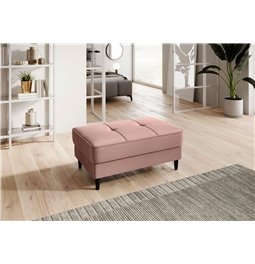 Pouf with storage Elbellis Loco 24, velvet, salmon, H42x62x97cm