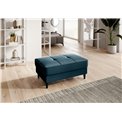 Pouf with storage Elbellis Nube 40, velvet, dark blue, H42x62x97cm