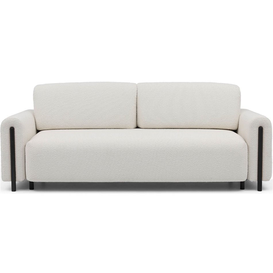 Sofa bed Elcadova Black, sleeping function, Jaffray 01, white, H97x97x244cm