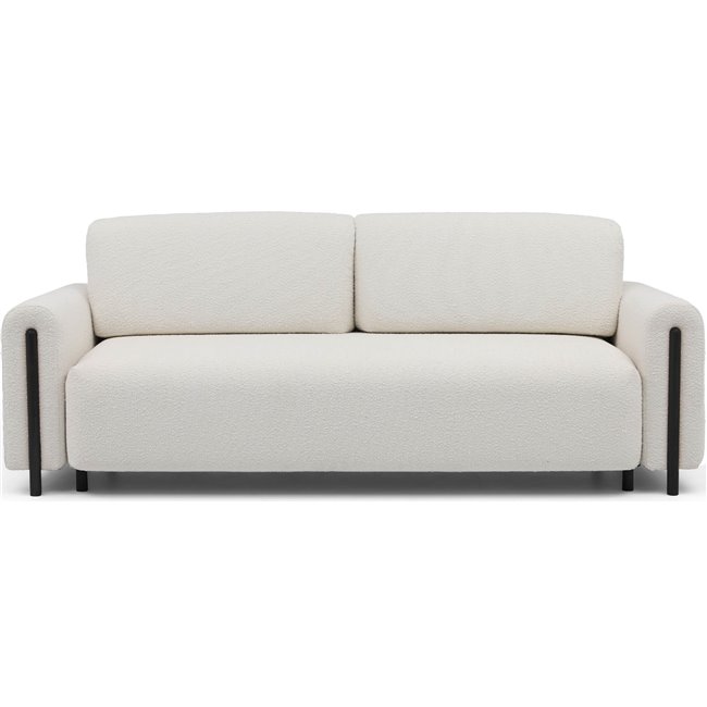 Sofa bed Elcadova Black, sleeping function, Jaffray 01, white, H97x97x244cm