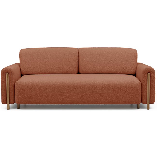 Sofa bed Elcadova Oak, sleeping function, Jaffray 30, brown, H97x97x244cm