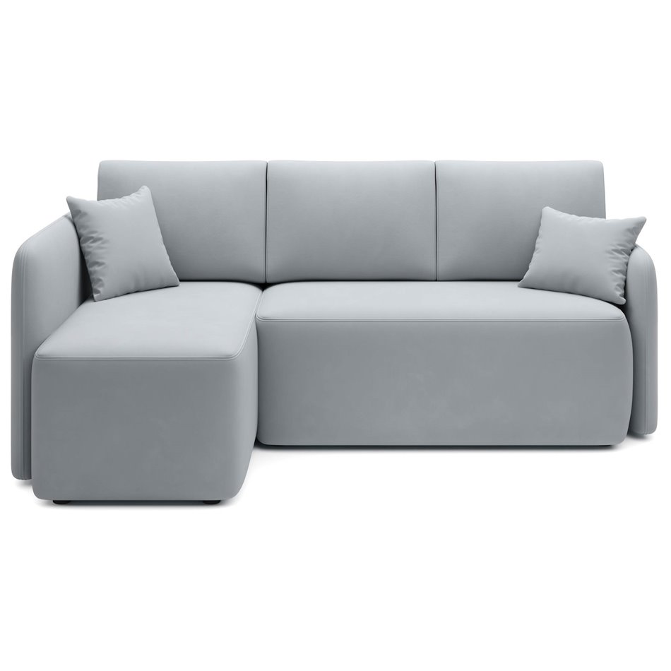 Corner sofa Elhandson L, sleeping function, Sola 4, grey, H89x150x206cm
