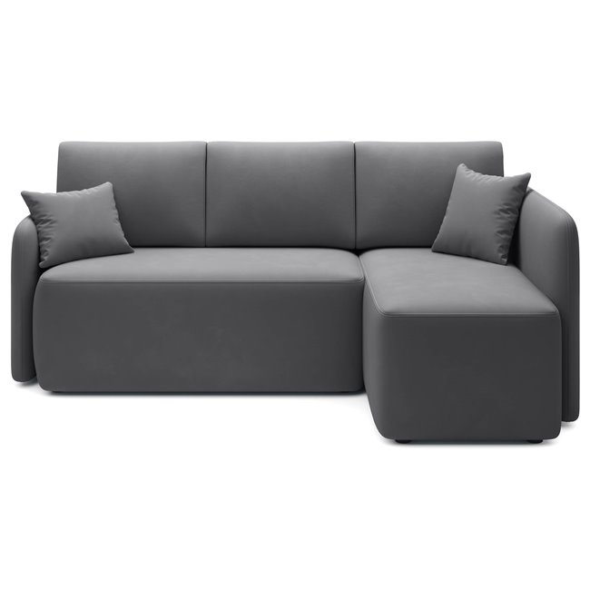 Nurgadiivan Elhandson R, pikendatav, Sola 6, tumehall, H89x150x206cm