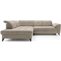 Corner sofa Elinferne L, sleeping function, Raquel 20, beige, H107x210x297cm