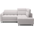 Corner sofa Elbare R, sleeping function, Royal 01, bouclé, white, H100x160x208cm