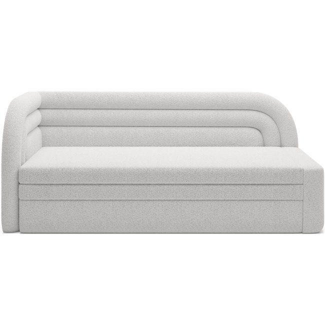 Sofa bed Elfabilo L, sleeping function, Royal 01, bouclé, white, H80x86x223cm